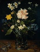 Jan Brueghel Still Life with Flowers in a Glass oil painting reproduction